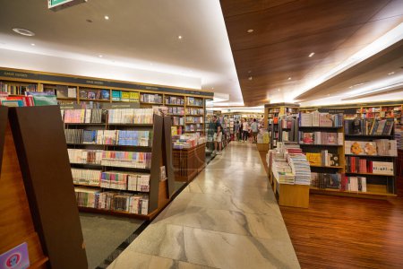 Photo for SINGAPORE - CIRCA JANUARY, 2020: interior shot of Books Kinokuniya store, Singapore largest bookstore. The store offering books, magazines, music, CD, Manga and much more. - Royalty Free Image