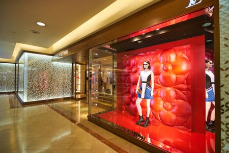 Photo for SINGAPORE - JANUARY 19, 2020: Louis Vuitton storefront at Ngee Ann City in Singapore. Louis Vuitton is a French fashion house and luxury retail company. - Royalty Free Image