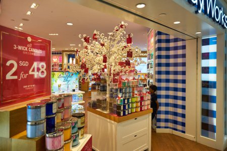 Photo for SINGAPORE - CIRCA JANUARY, 2020: goods on display at Bath and Body Works store in Nge Ann City shopping center - Royalty Free Image