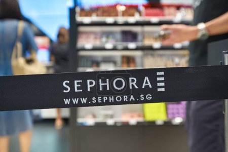 Photo for SINGAPORE - CIRCA JANUARY, 2020: close up shot of Sephora sign as seen in Sephora store at Nge Ann City shopping center. - Royalty Free Image