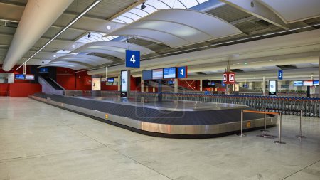 Photo for PARIS, FRANCE - AUGUST 08, 2015: baggage reclaim area in Paris Orly Airport. - Royalty Free Image