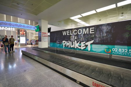 Photo for PHUKET, THAILAND - CIRCA JANUARY, 2020: baggage claim area in Phuket International Airport. - Royalty Free Image
