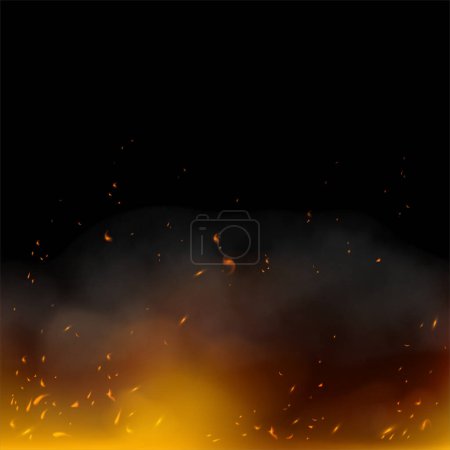 Illustration for Flame sparks. Isolated vector illustration - Royalty Free Image