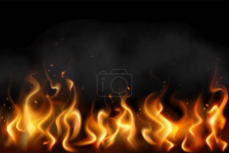 Illustration for Hot fire. Isolated vector illustration - Royalty Free Image