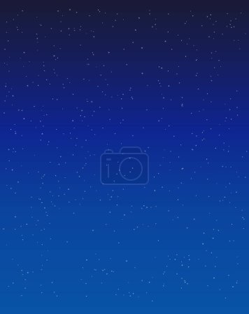 Illustration for A Blue Night Sky with Stars Vertical Simple Background. Vector - Royalty Free Image