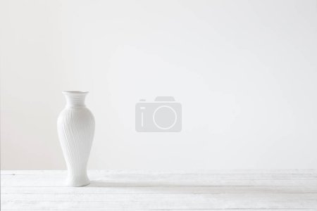 Photo for Ceramic white vase on white background - Royalty Free Image