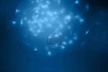 Photo for Abstract blue glowing background with bokeh out of focus - Royalty Free Image