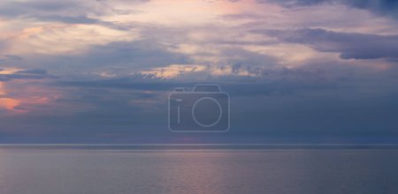 Photo for Beautiful sky with clouds  and sea at sunset - Royalty Free Image