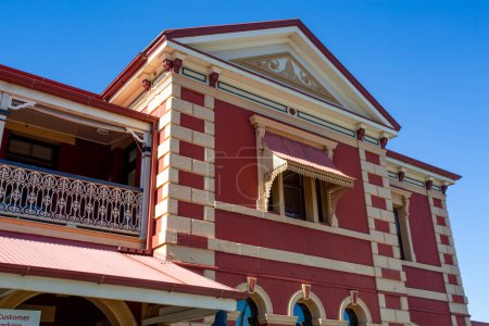 Photo for The heritage-listed Toowoomba Railway Station on the Western line, built in 1873, at Russell Street in Toowoomba, Queensland. - Royalty Free Image
