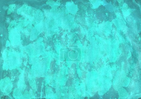 Foto de Color brillante azul turquesa acuarela fondos. Arte pintado a mano abstracto. - Imagen libre de derechos