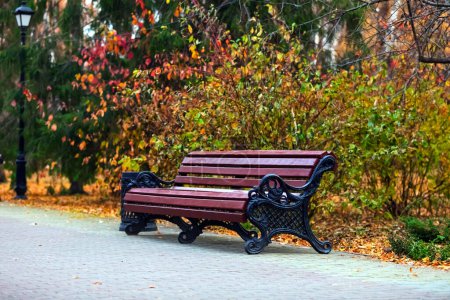 Photo for Classical bench in a park - Royalty Free Image