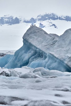 Photo for Glacial lake in Jokulsarlon, Iceland, icebergs in frozen landscape - Royalty Free Image