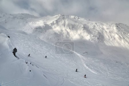 Photo for Skiing slope in the French Alps, Les 3 Valles - Royalty Free Image
