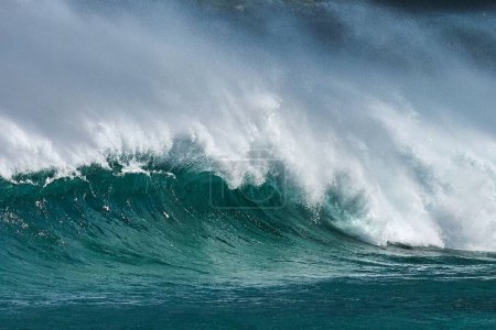 Photo for Hude waves in the wind, stormy ocean gust - Royalty Free Image