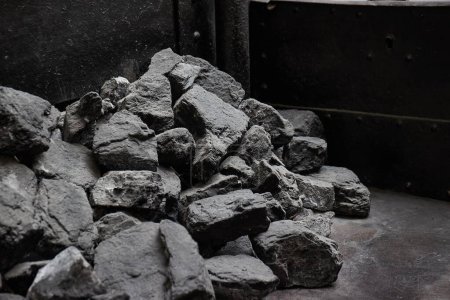 Schwarze Kohle Gesteine Masse mineralischen fossilen Hintergrund