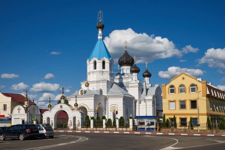 Foto de Antigua iglesia ortodoxa antigua de San Nicolás el Maravilloso en Postavy, región de Vitebsk, Bielorrusia. - Imagen libre de derechos
