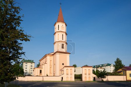 Photo for Old ancient catholic church of the Holy Trinity in Ruzhany, Brest region, Belarus. - Royalty Free Image