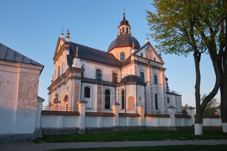 Photo for Old ancient Church of Corpus Christi, Nesvizh, Minsk region, Belarus. Far temple of the Body of the Lord in Nesvizh, Belarus. - Royalty Free Image