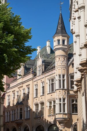 Foto de Antiguo gran edificio del gremio en Riga, Letonia. - Imagen libre de derechos