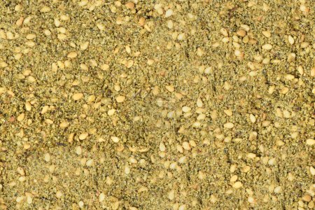 Photo for Seamless texture or wallpaper, Za'atar (zatar), blend of herbs, sesame seeds and salt in pile, top view. High resolution. Full depth of field - Royalty Free Image