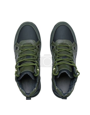 Photo for Mens Black Shoes Isolated on White Background - Royalty Free Image