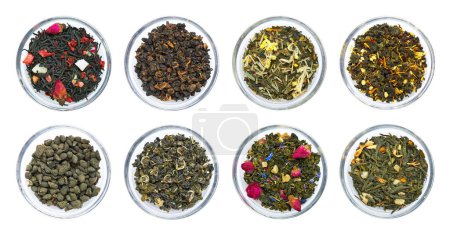 Photo for Set of a Tea in a bowles isolated on white background - Royalty Free Image