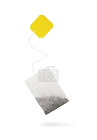 Photo for Tea bag close up isolated on a white background - Royalty Free Image