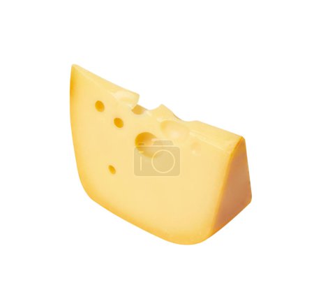 Photo for Piece of cheese isolated on a white background - Royalty Free Image