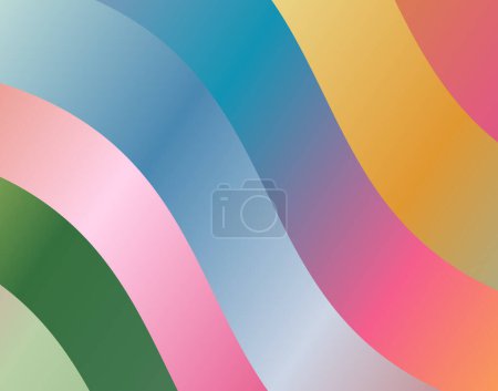 Illustration for Multicolor striped abstract background. Vector illustration. - Royalty Free Image