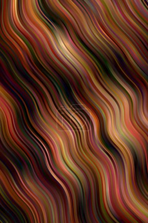 Ilustración de Multicolor líneas de onda fondo abstracto - Imagen libre de derechos