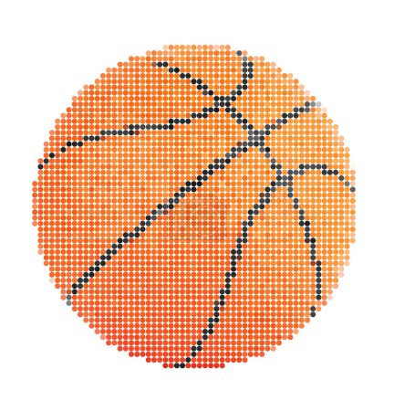 Foto de Balón de baloncesto de círculos vectoriales - Imagen libre de derechos