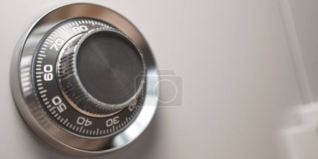 Photo for Safe combination lock wheel with space for text. 3d illustration - Royalty Free Image