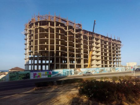 Foto de Nuevos edificios en Aktau. Región de Mangistau. Kazajstán. 15 octubre 2021 año. - Imagen libre de derechos
