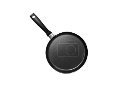 Pancake medium pan. Close-up. Isolated on white background.
