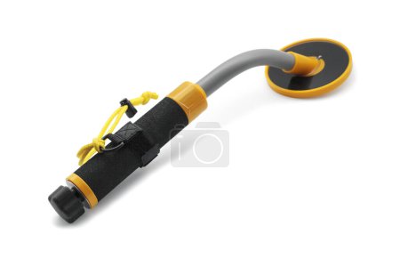 Pinpointer is a portable underwater metal detector. Close-up. Isolated on white background.