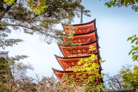 Photo for Senjokaku Pavilion in Itsukushima Temple, Miyajima island, Hiroshima, Japan - Royalty Free Image