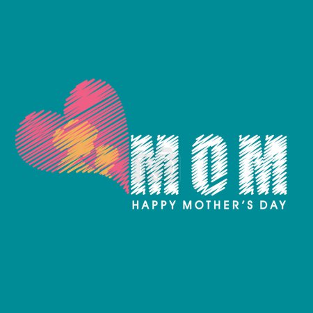 Foto de Fondo de tarjeta de felicitación del día de la madre con texto mamá para el concepto del día de la madre feliz. - Imagen libre de derechos