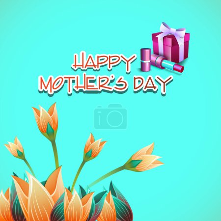 Foto de Fondo Feliz Día de las Madres con flores y cajas de regalo. - Imagen libre de derechos