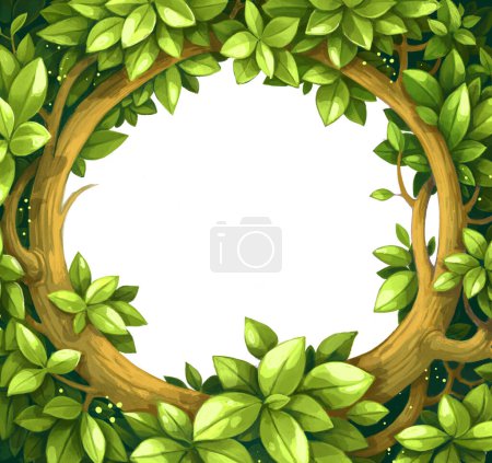 Photo for Forest frame isolated on a white background - Royalty Free Image