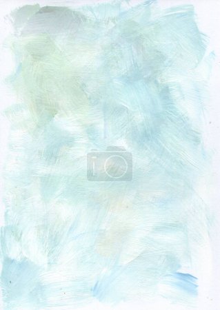 Photo for Artistic blue-green background with acrylic paints using dry brush technique - Royalty Free Image