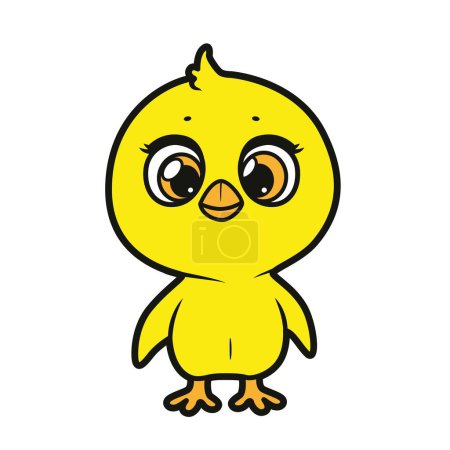 Illustration for Cute cartoon little baby chick color variation isolated on white background. Image produced without the use of any form of AI software at any stage - Royalty Free Image