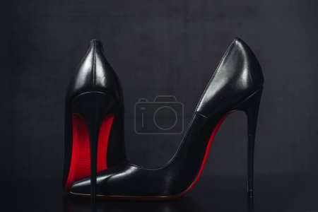 Photo for Milan, Italy - April 2023: still life of the iconic shoes Louboutin model So Kate 120 - Royalty Free Image