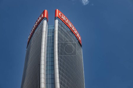 Photo for Milan, Italy - June 2023: close up view of the Generali tower in City Life district - Royalty Free Image