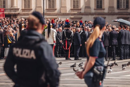 Photo for Milan, Italy - June 2023: The state funeral of Silvio Berlusconi at the Milan Cathedral, Duomo - Royalty Free Image