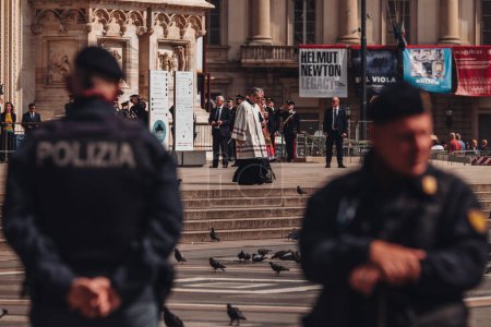 Téléchargez les photos : Milan, Italie - Juin 2023 : Les funérailles nationales de Silvio Berlusconi à la cathédrale de Milan, Dôme - en image libre de droit