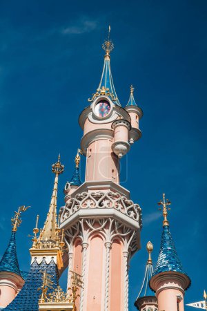 Photo for Paris, France- September 2023: The iconic castle at the amusement park Disneyland - Royalty Free Image