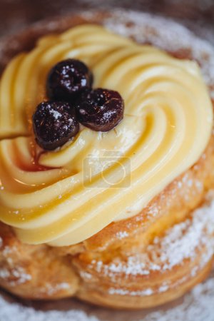 Photo for Zeppola, a traditional italian pastry to celebrate Father's day - Royalty Free Image