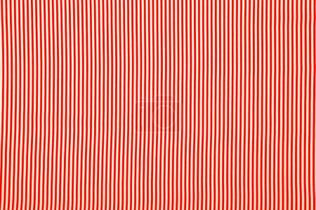 Photo for Seamless striped pattern with linen fabric texture. Red and white accents with all-over print. Suitable for all kinds of textile prints and home decor items. - Royalty Free Image