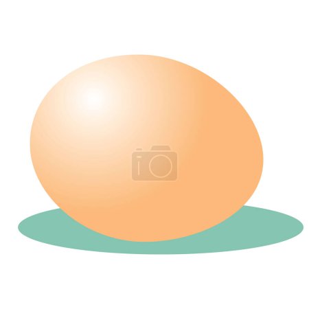 Ilustración de Huevo marrón grande, objeto aislado sobre fondo blanco, ilustración vectorial, eps - Imagen libre de derechos