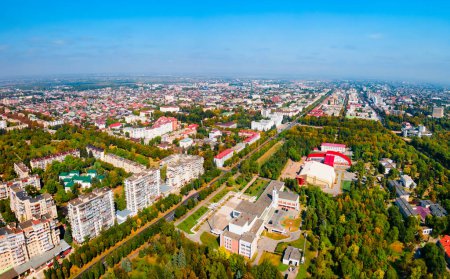 Nalchik aerial panoramic view. Nalchik is the capital city of the Kabardino-Balkarian Republic in Russia.